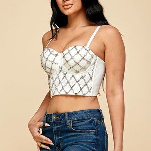 The White Rhinestone Corset